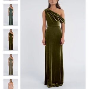 Jenny Yoo bridesmaid dress olive green
